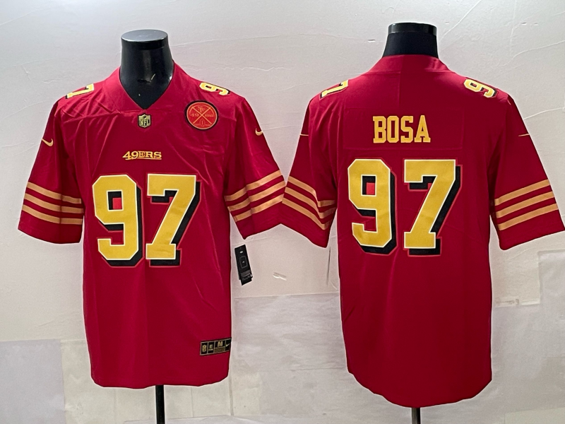 Men San Francisco 49ers #97 Bosa Red  Nike Limited NFL 2025 Jersey 001->san francisco 49ers->NFL Jersey